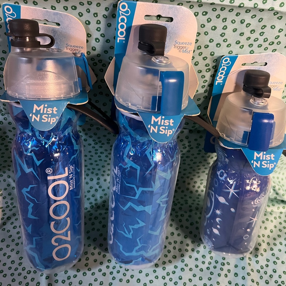 3 spray and mist water bottles